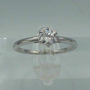 LUSTRO STELLA Sz 7 Finest CZ Solitaire Ring
